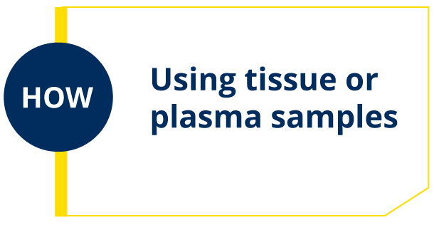 How to test: using tissue or plasma samples
